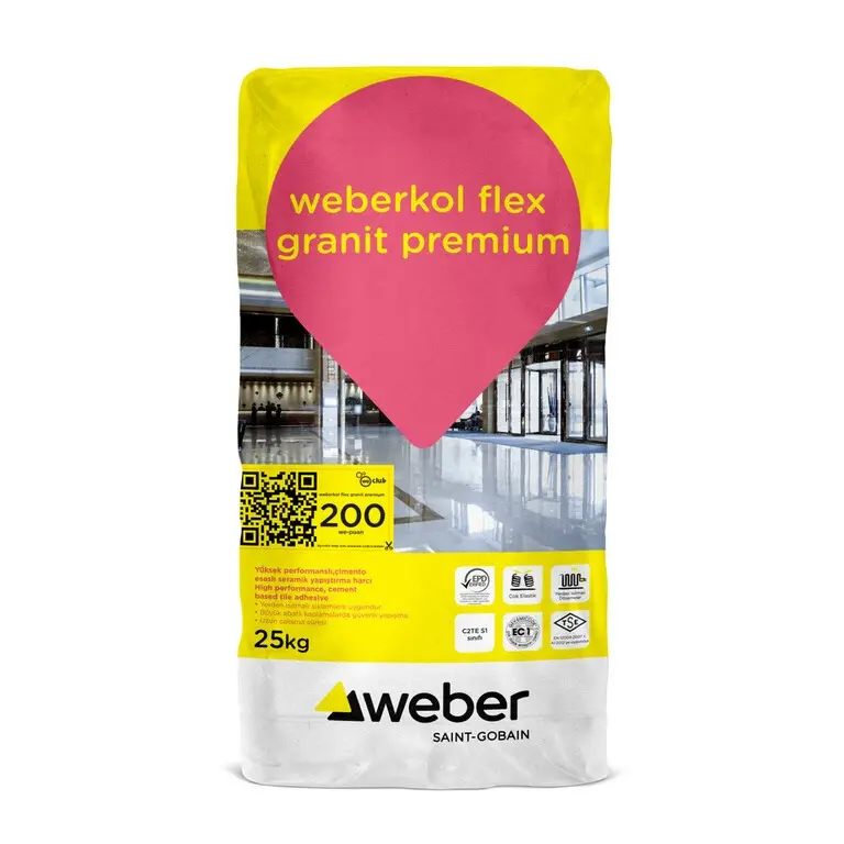 Weber.kol Flex Premium Granit Gri 25კგ — წებოცემენტი